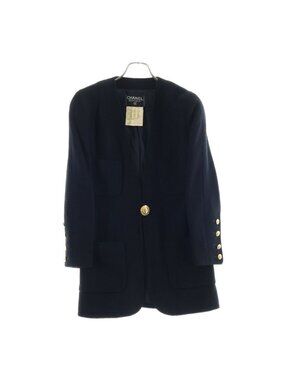 Chanel Coco Buttons Mid-length Wool Coat